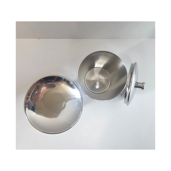 Paradigm Trends "Sullivan" Leather Stainless Bathroom Vanity Set - Dish Canister - Picture 3 of 8